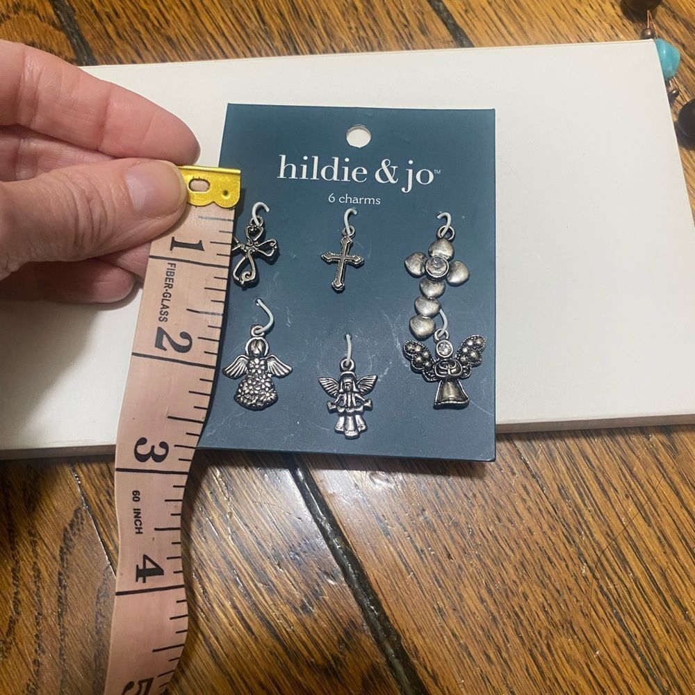 Hildie & Jo Silver Angel and Cross Charms Set NWT - Picture 5 of 5